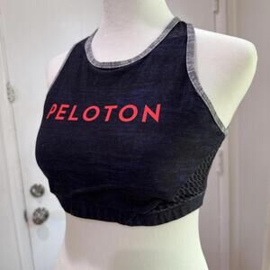 Navy and red Peloton sports bra, size M